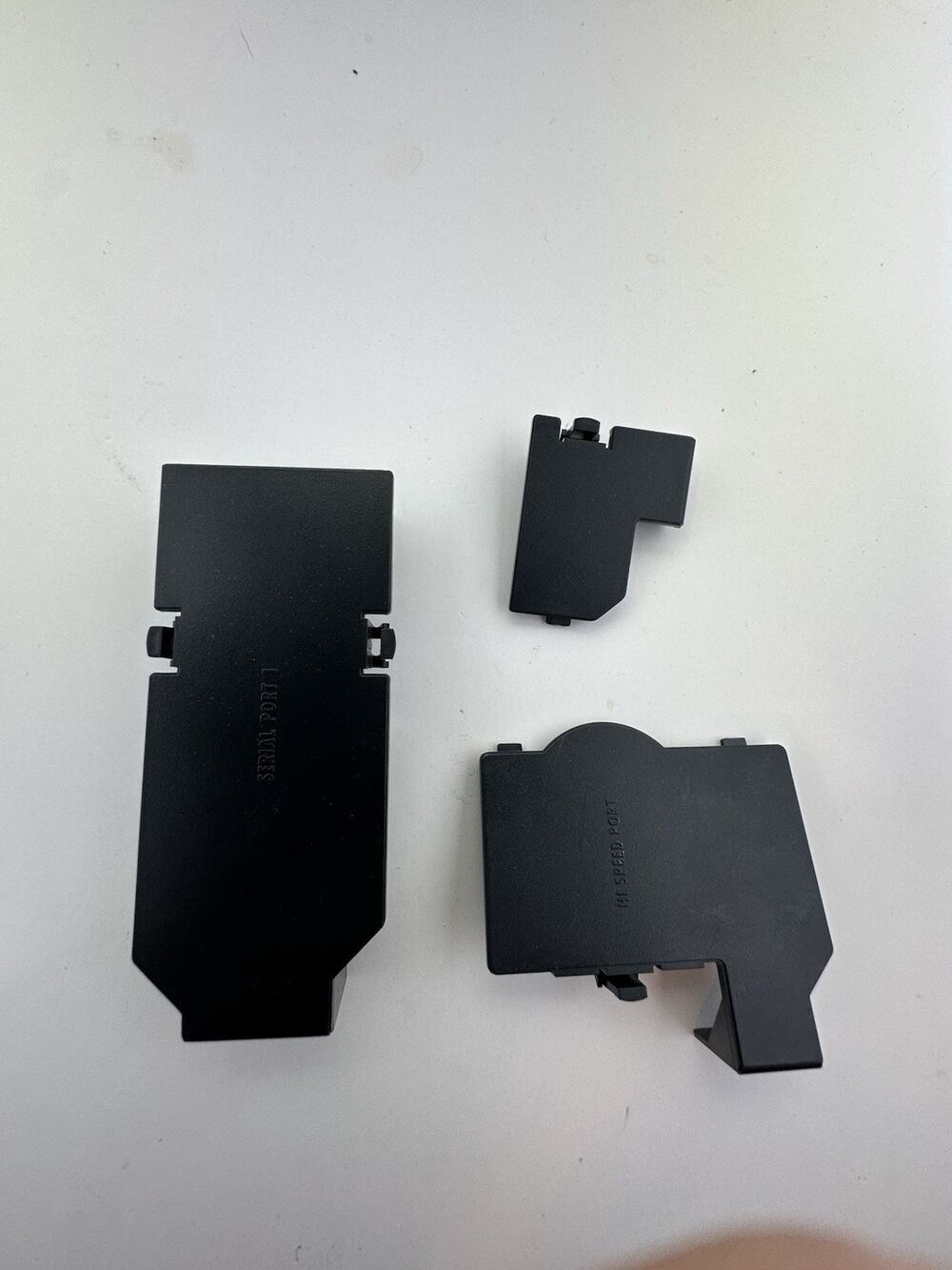 GENUINE OEM OG Serial Port 1 2 Plate Cover Black Replacement Nintendo GameCube